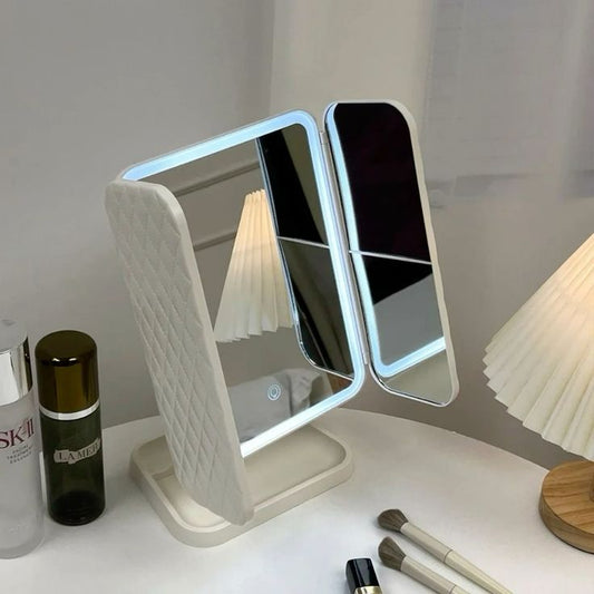 Espejo Led Con Base Tripe Blanco